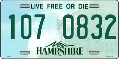 NH license plate 1070832