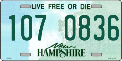 NH license plate 1070836