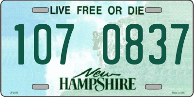 NH license plate 1070837
