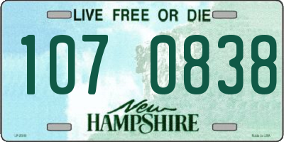 NH license plate 1070838