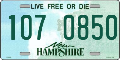 NH license plate 1070850