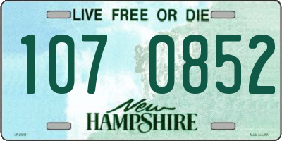 NH license plate 1070852