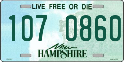 NH license plate 1070860