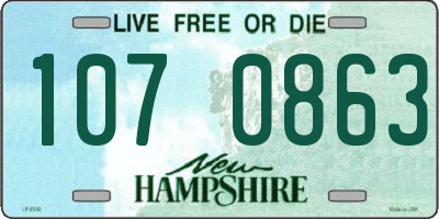 NH license plate 1070863