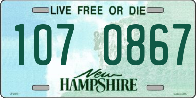 NH license plate 1070867