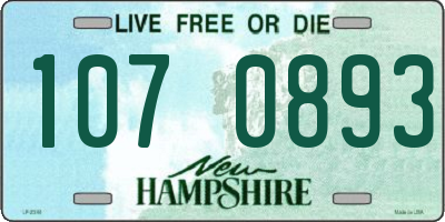 NH license plate 1070893