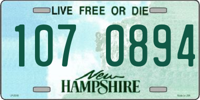 NH license plate 1070894