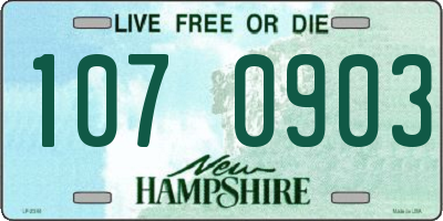 NH license plate 1070903