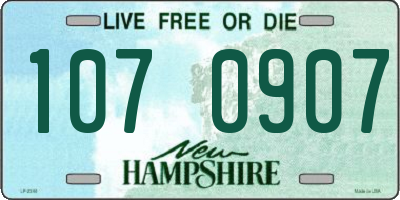 NH license plate 1070907