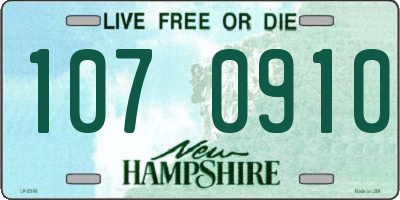 NH license plate 1070910