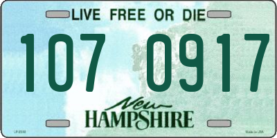 NH license plate 1070917