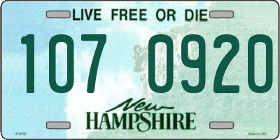 NH license plate 1070920