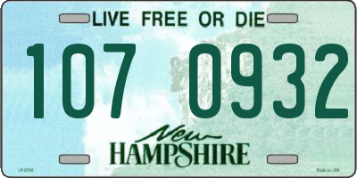 NH license plate 1070932
