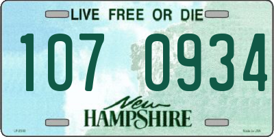 NH license plate 1070934