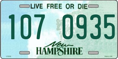 NH license plate 1070935