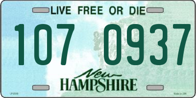 NH license plate 1070937