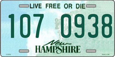 NH license plate 1070938