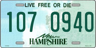 NH license plate 1070940