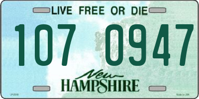 NH license plate 1070947