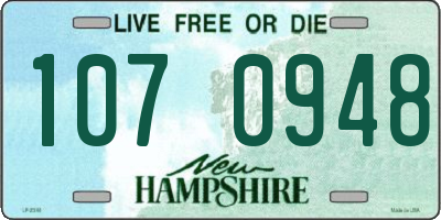 NH license plate 1070948