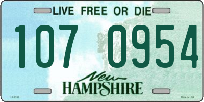 NH license plate 1070954