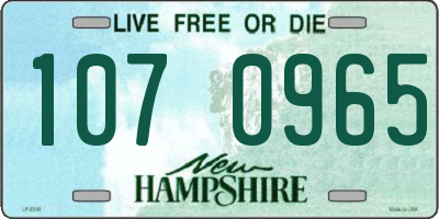 NH license plate 1070965