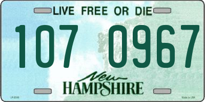 NH license plate 1070967