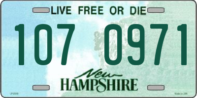 NH license plate 1070971