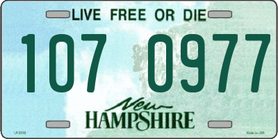 NH license plate 1070977