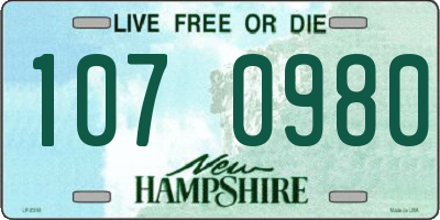 NH license plate 1070980
