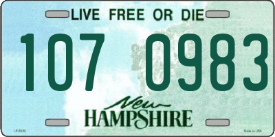 NH license plate 1070983