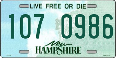NH license plate 1070986