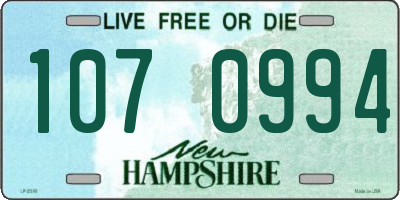 NH license plate 1070994