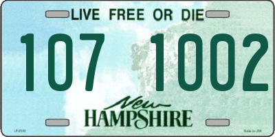 NH license plate 1071002