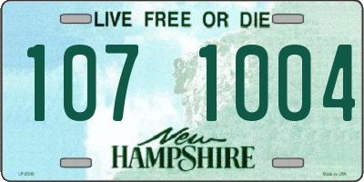 NH license plate 1071004