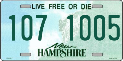 NH license plate 1071005