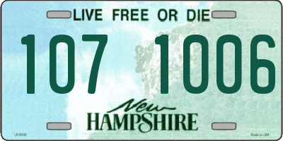 NH license plate 1071006