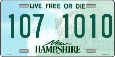 NH license plate 1071010