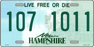 NH license plate 1071011