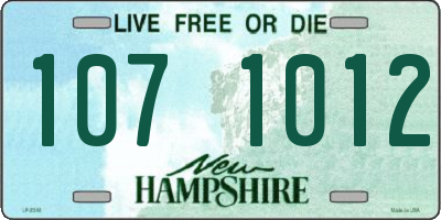 NH license plate 1071012