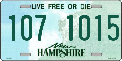 NH license plate 1071015