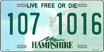 NH license plate 1071016