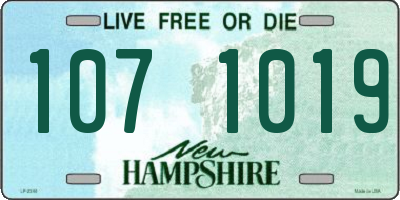 NH license plate 1071019