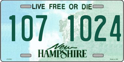 NH license plate 1071024