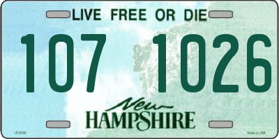 NH license plate 1071026