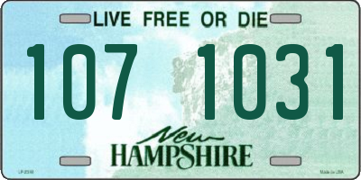 NH license plate 1071031