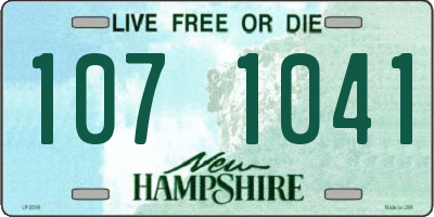 NH license plate 1071041