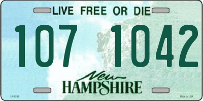 NH license plate 1071042