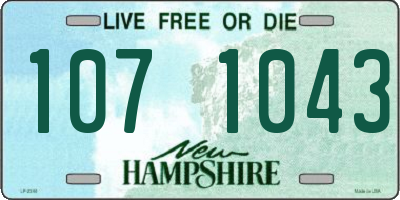 NH license plate 1071043