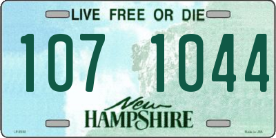 NH license plate 1071044